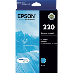 Epson 220 Std Capacity DURABrite Ultra Cyan ink