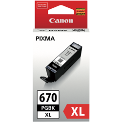 Canon PGI670XLBK Pigment Black XL Ink Cartridge