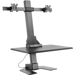 Ergovida Dual Monitor Electric Workstation Black