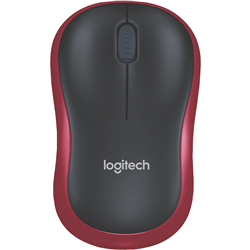 Logitech M185 Wireless Mouse (Red)