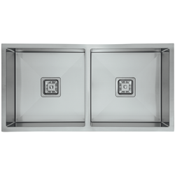 Hafele Squareline Sink G3 Double Lines Stainless Steel
