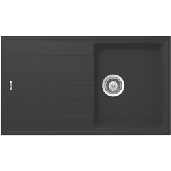Hafele Quartz Sink G2 Single with Drainer Onyx