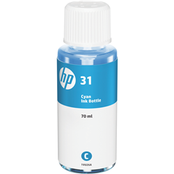 HP HP 31 70ml Cyan Original Ink Bottle