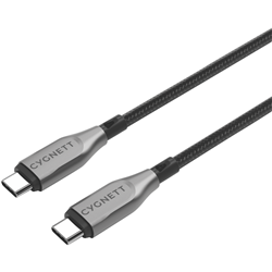 Cygnett 50cm USB 2.0 Armoured braided USB C/USB C Black