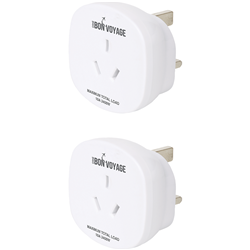 Bon Voyage Travel Adaptor Australia to UK (2 Pack)