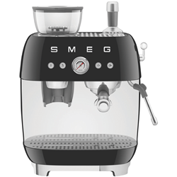 Smeg 50's Style Espresso Machine With Built In Grinder Black