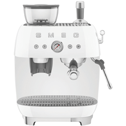 Smeg 50's Style Espresso Machine With Built in Grinder White