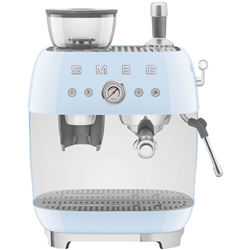 Smeg 50's Style Espresso Machine With Built In Grinder Pastel Blue