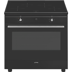 Smeg Classic 90cm Induction Freestanding Cooker Black