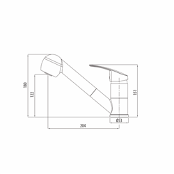 Oliveri London Pull Out Spray Mixer Chrome