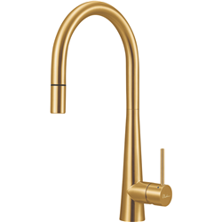 Oliveri Pull Out Goose Neck Brush Gold