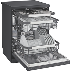 LG Matte Black True Steam Dishwasher