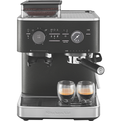 KitchenAid Semi Automatic Espresso Machine With Burr Grinder Cast Iron Black