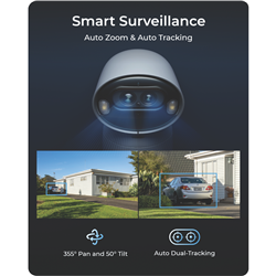Reolink 4K Dual-Lens Wireless Security Camera + Solar Panel