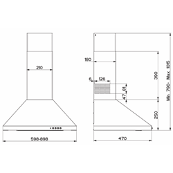 Smeg 90cm Canopy Rangehood Stainless Steel