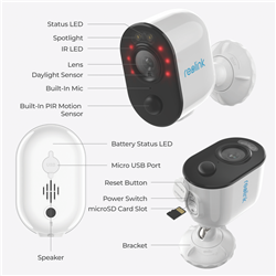 Reolink 2k Battery Security Camera 2 Pack