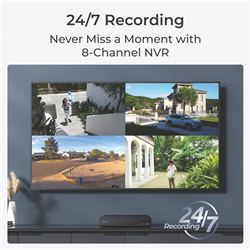 Reolink 12MP PoE NVR Security System with 6 Cameras and 2 TB